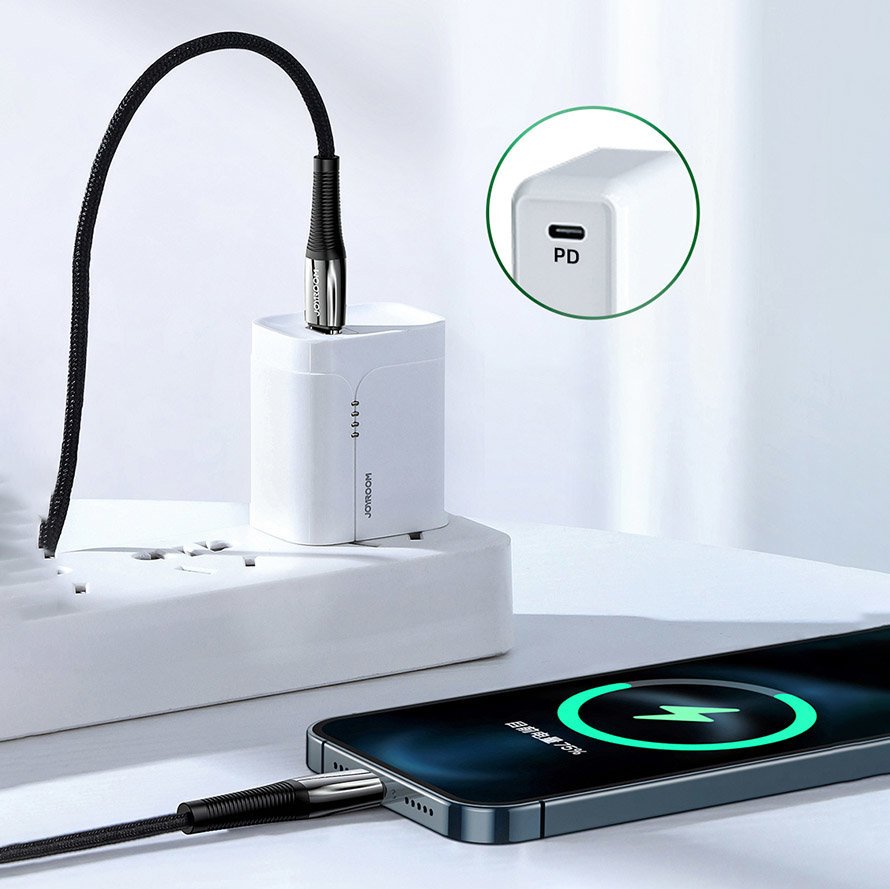 Joyroom S-1224K2 laidas USB-C / Lightning PD 20W 2.4A 1.2m - raudonas