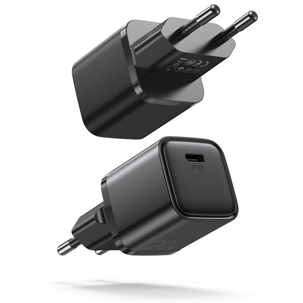 Joyroom greitas sieninis įkroviklis USB Type C 20W Power Delivery Quick Charge 3.0 AFC juodas (L-P202)