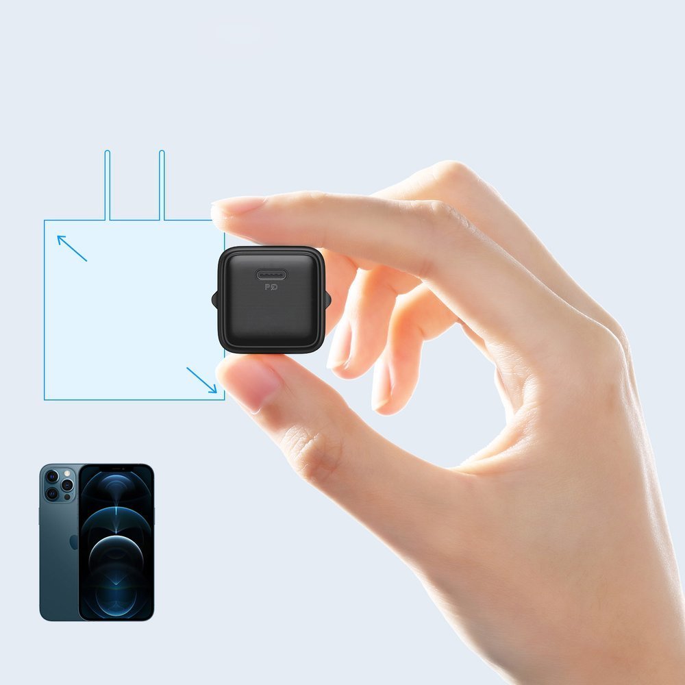 Joyroom greitas sieninis įkroviklis USB Type C 20W Power Delivery Quick Charge 3.0 AFC juodas (L-P202)