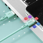 Joyroom Liquid Silicone Data Cable N2 laidas USB-A / Lightning 2.4A 1.2m - baltas