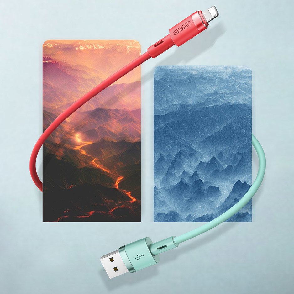 Joyroom Liquid Silicone Data Cable N2 laidas USB-A / Lightning 2.4A 1.2m - baltas