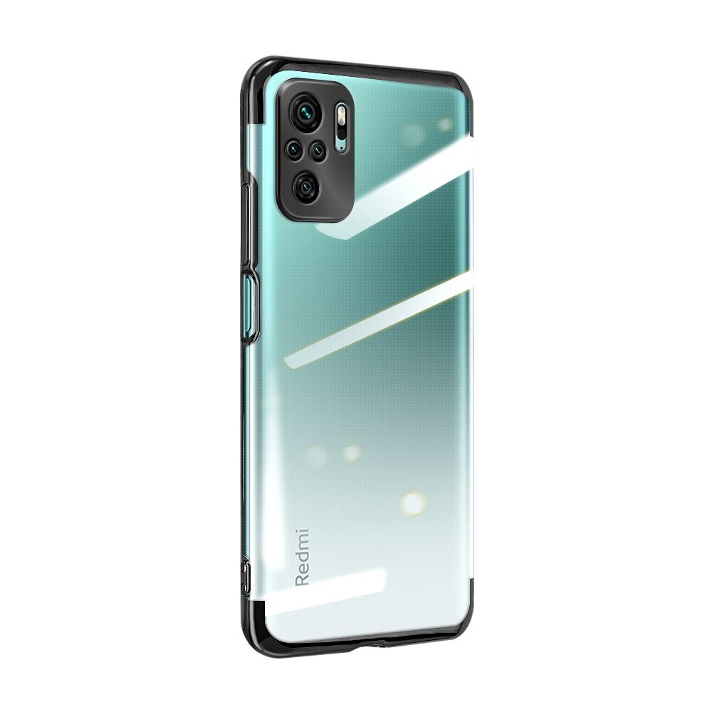 Skaidrus TPU dėklas Redmi Note 10 5G / Poco M3 Pro – juodas -- Xiaomi Poco M3 Pro