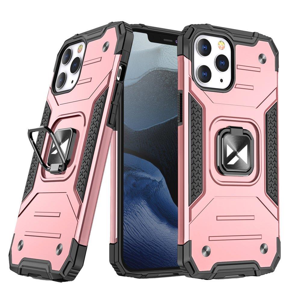 Wozinsky Ring Armor dėklas iPhone 13 – rožinis auksas