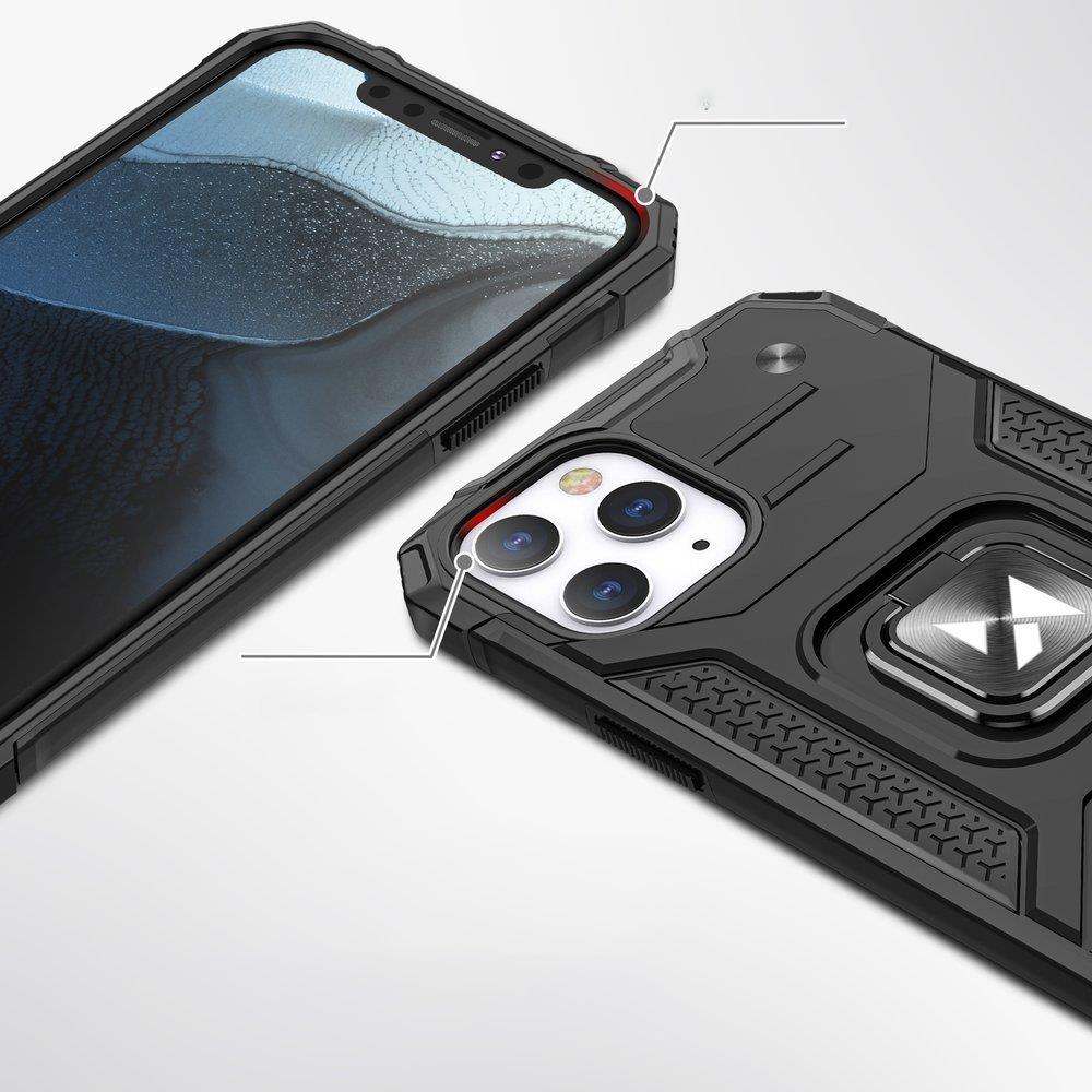 Wozinsky Ring Armor dėklas iPhone 13 Pro – rožinis, su žiedu Antrasis paveikslėlis