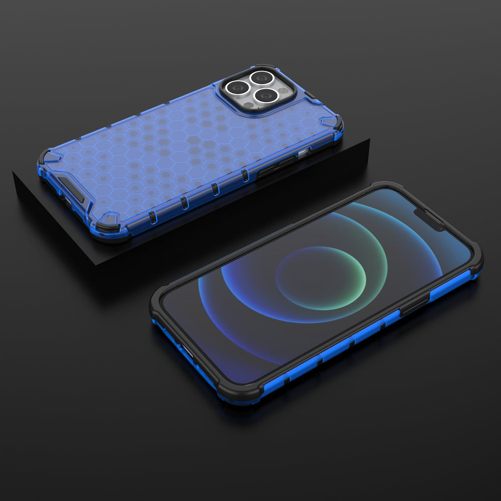 Korio rašto dėklas iPhone 13 Pro Max – mėlynas