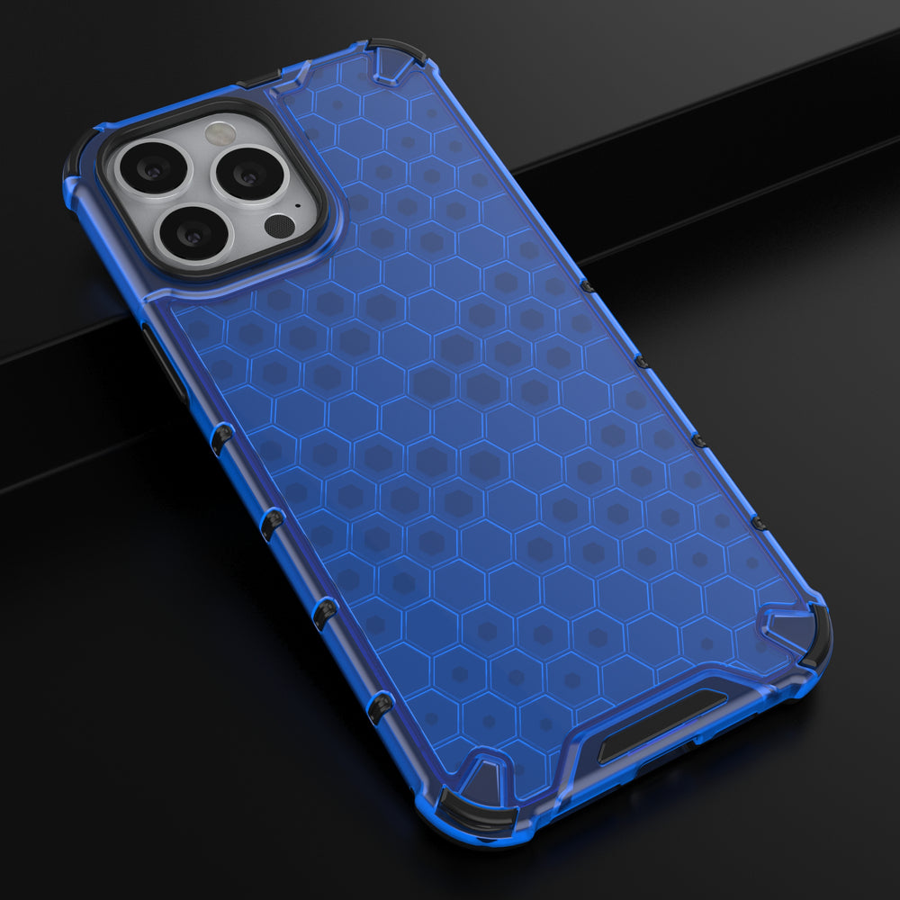 Korio rašto dėklas iPhone 13 Pro Max – mėlynas