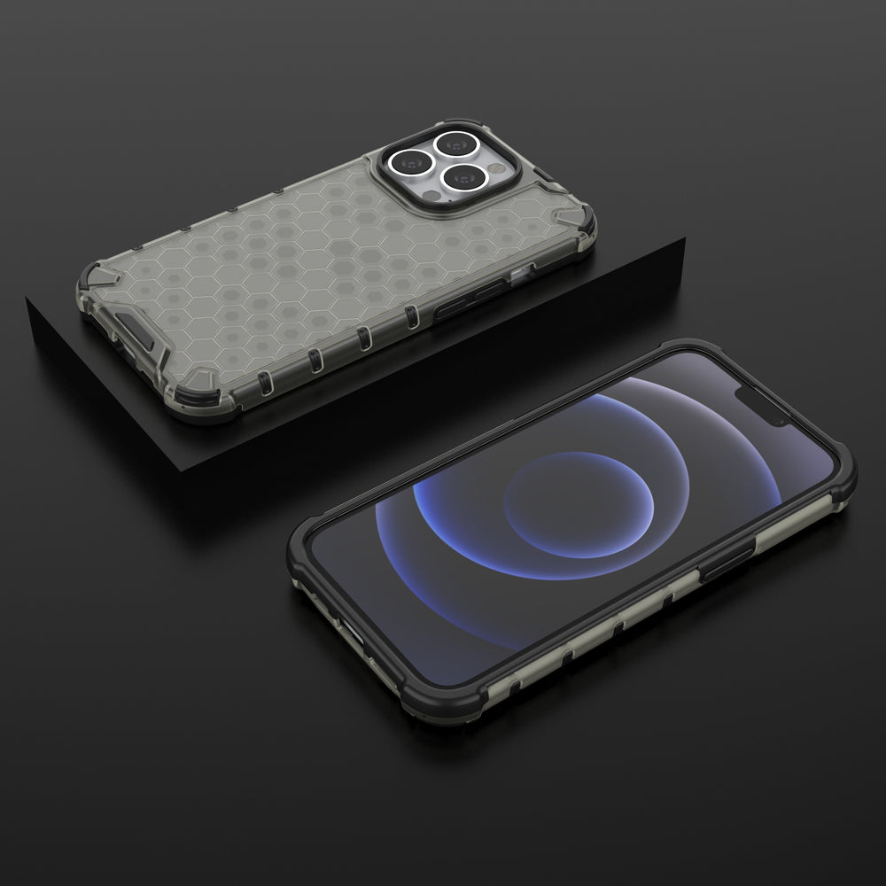Apsauginis dėklas iPhone 13 Pro – juodas, korio raštas