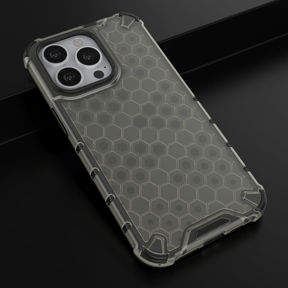 Apsauginis dėklas iPhone 13 Pro – juodas, korio raštas