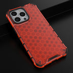 Korėtas dėklas iPhone 13 Pro – raudonas (TPU/PC)