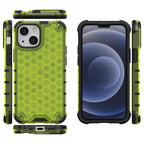 Apsauginis „Honeycomb“ dėklas iPhone 13 mini – žalias