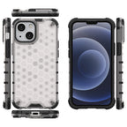 Skaidrus „Honeycomb“ dėklas iPhone 13 mini
