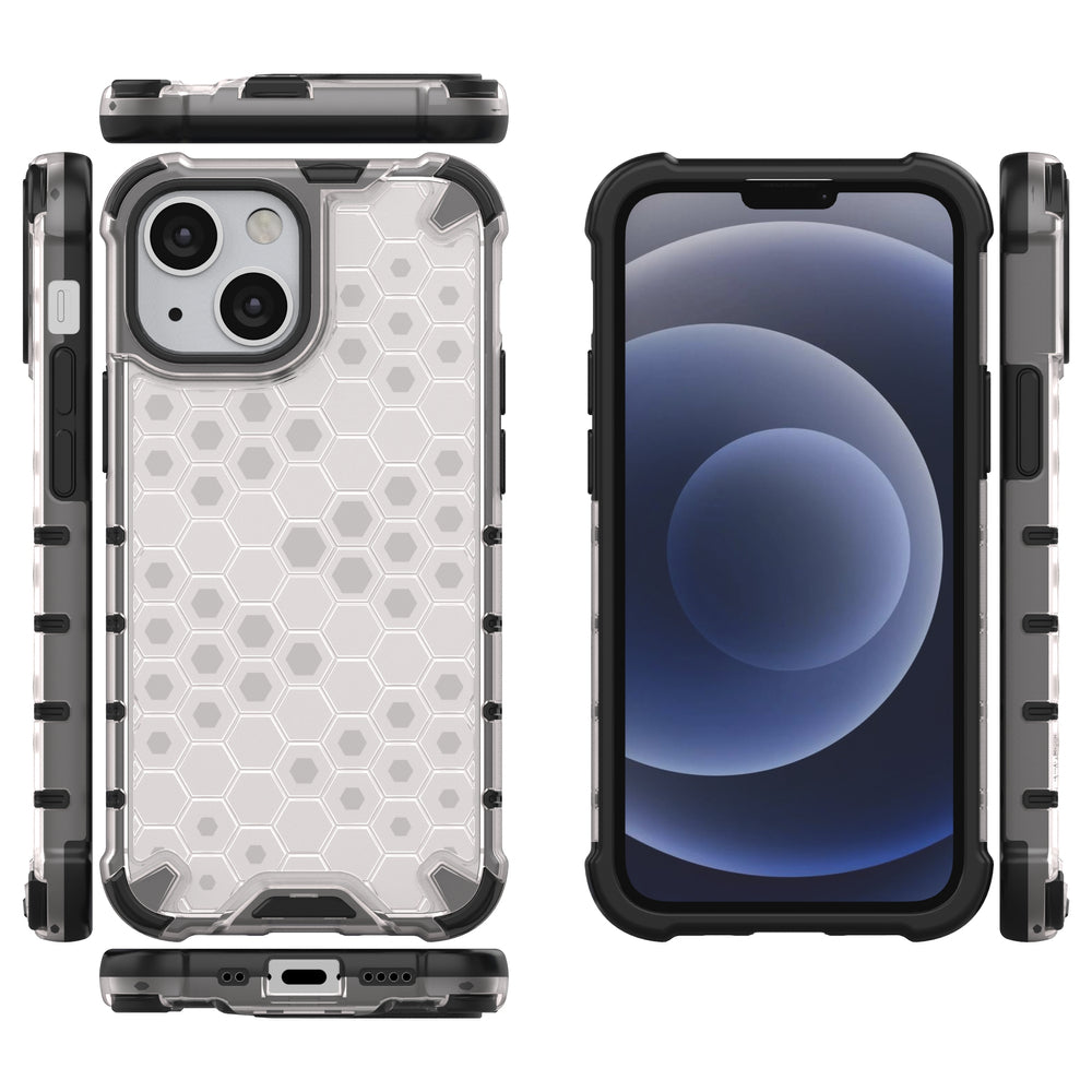 Skaidrus „Honeycomb“ dėklas iPhone 13 mini