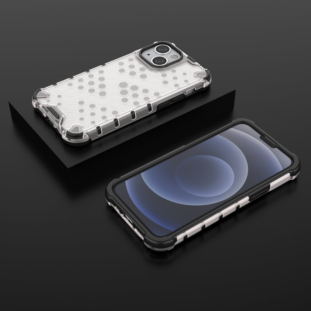 Skaidrus „Honeycomb“ dėklas iPhone 13 mini