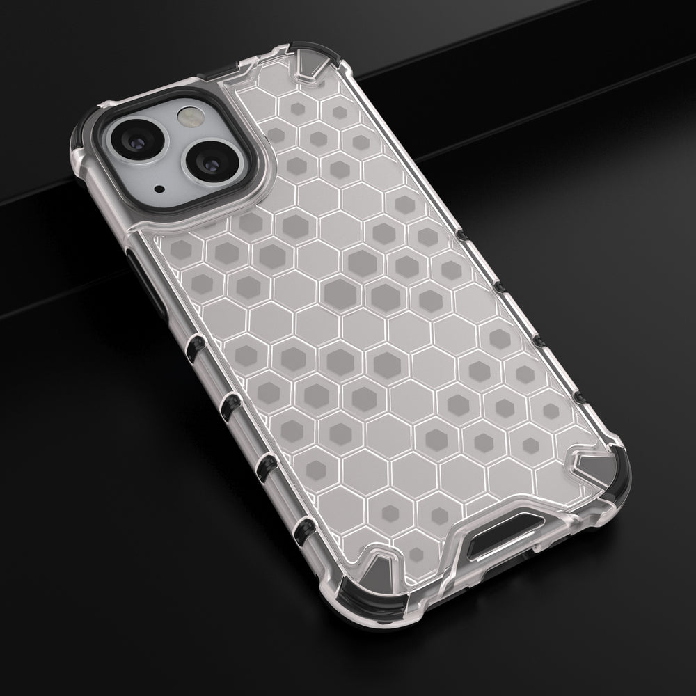 Skaidrus „Honeycomb“ dėklas iPhone 13 mini