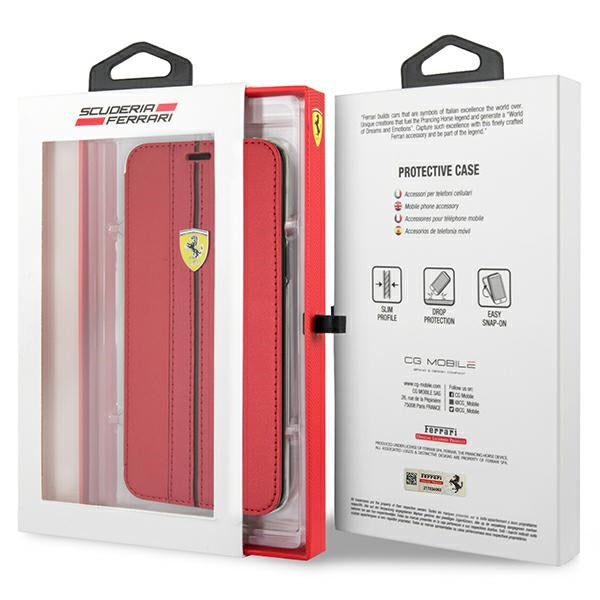 Ferrari odinis atverčiamas dėklas Samsung S9 – raudonas -- Samsung Galaxy S9