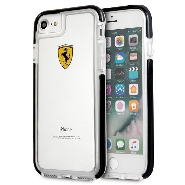Ferrari Hardcase FEGLHCP7BK iPhone 7/8 SE 2020 / SE 2022 Atsparus smūgiams transpanuoma black -- iPhone 7 / iPhone 8 SE...