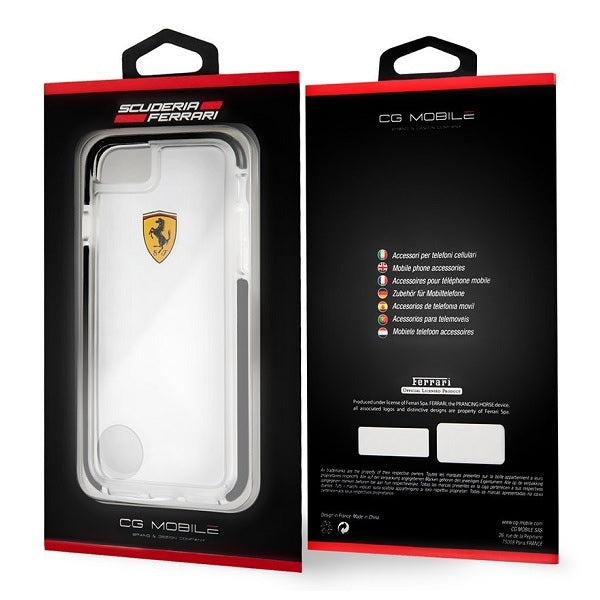 Ferrari Hardcase FEGLHCP7BK iPhone 7/8 SE 2020 / SE 2022 Atsparus smūgiams transpanuoma black -- iPhone 7 / iPhone 8 SE...