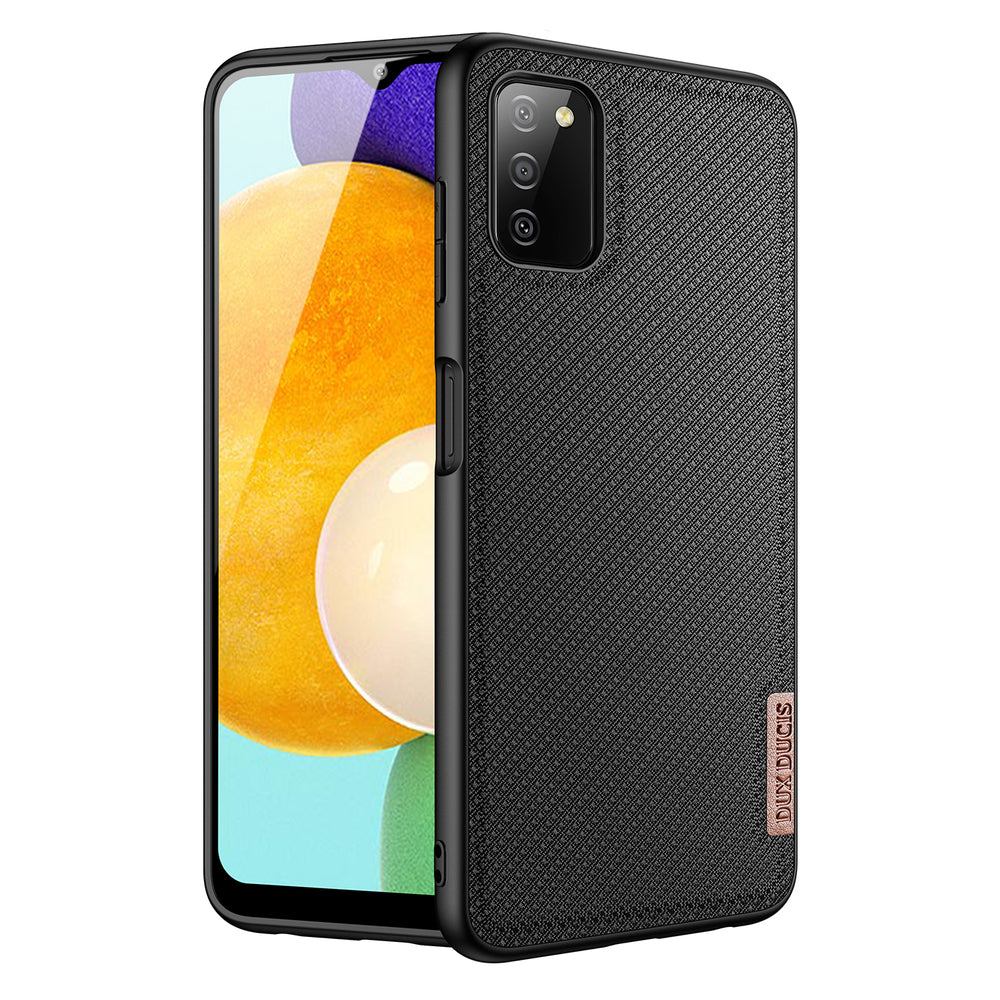Dux Ducis Fino nailoninis dėklas Samsung Galaxy A03s – juodas -- Samsung Galaxy A03s