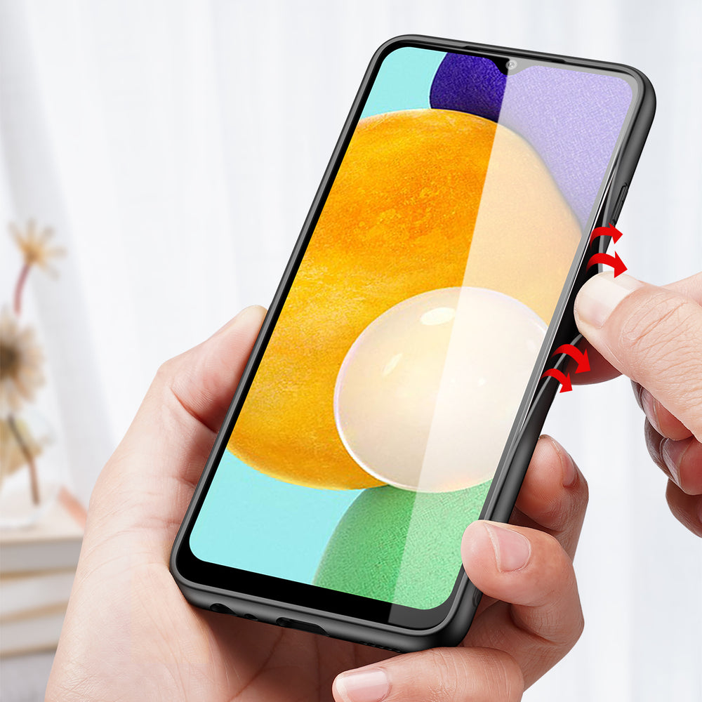 Dux Ducis Fino nailoninis dėklas Samsung Galaxy A03s – juodas -- Samsung Galaxy A03s