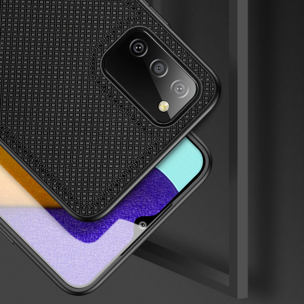 Dux Ducis Fino nailoninis dėklas Samsung Galaxy A03s – juodas -- Samsung Galaxy A03s