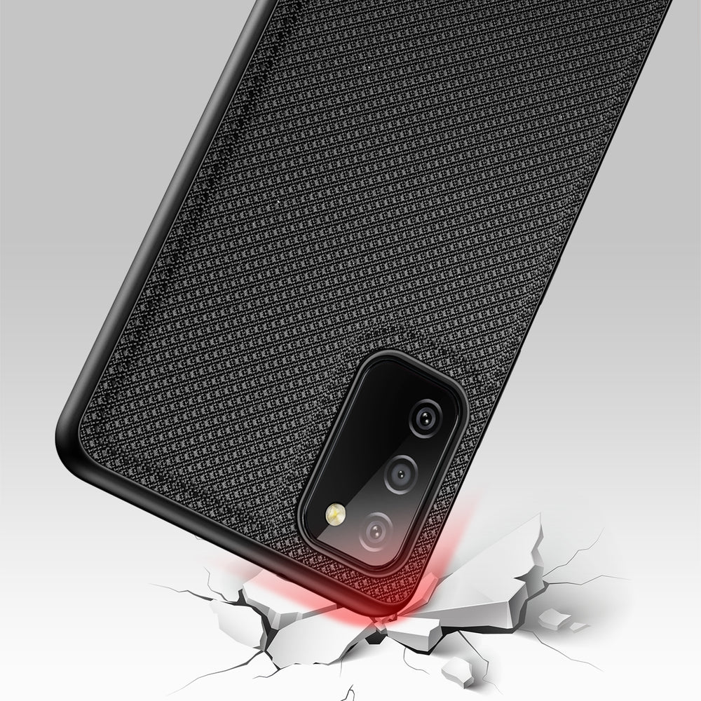 Dux Ducis Fino nailoninis dėklas Samsung Galaxy A03s – juodas -- Samsung Galaxy A03s