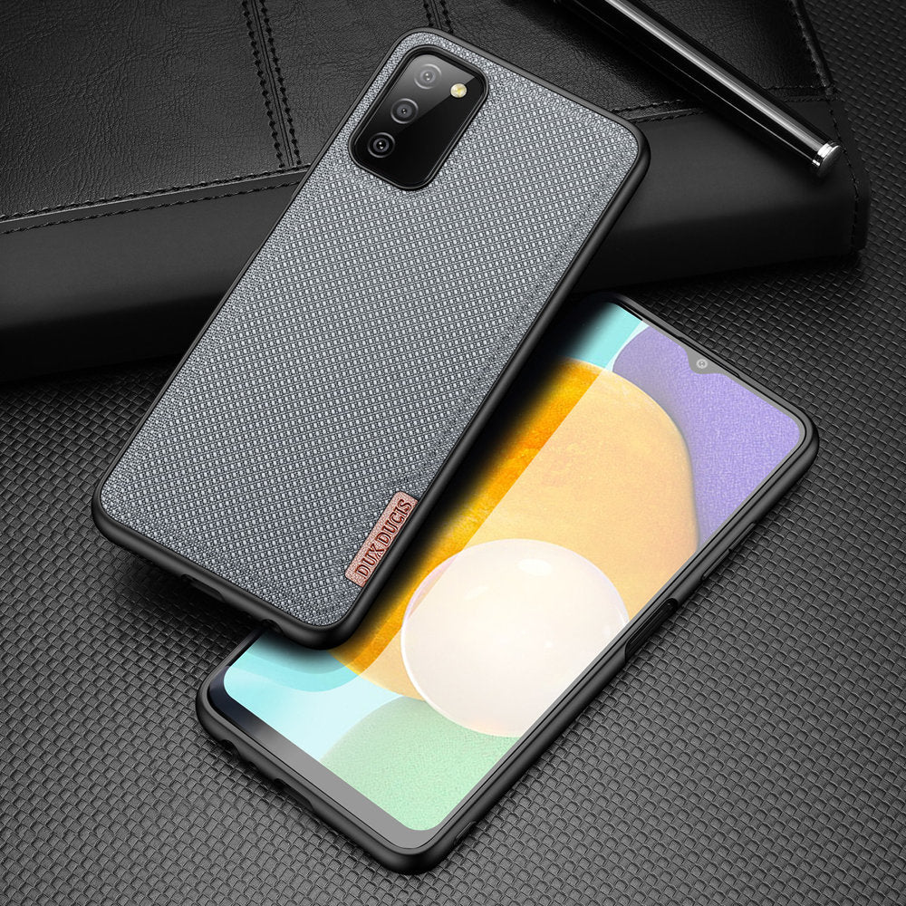 Dux Ducis Fino nailoninis dėklas Samsung Galaxy A03s – pilkas -- Samsung Galaxy A03s