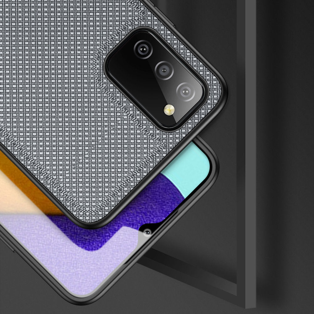 Dux Ducis Fino nailoninis dėklas Samsung Galaxy A03s – pilkas -- Samsung Galaxy A03s