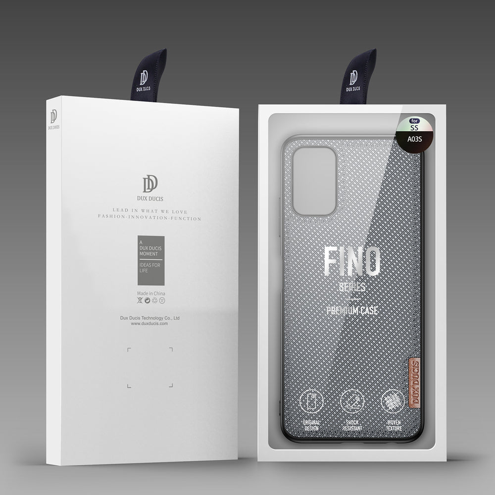 Dux Ducis Fino nailoninis dėklas Samsung Galaxy A03s – pilkas -- Samsung Galaxy A03s