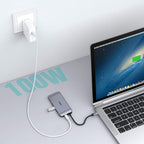 Choetech 9in1 daugiafunkcis USB Type C HUB - 3x USB 3.2 Gen 1 / SD ir TF atminties kortelių skaitytuvas / HDMI 4K 30Hz /...