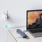 Choetech daugiafunkcis doko stoties adapteris HUB USB Type C 11in1 100W PD pilkas (HUB-M20) -- USB Hubs