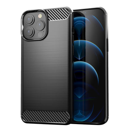 Carbon Case TPU dėklas iPhone 13 Pro Max – juodas