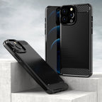 Carbon Case TPU dėklas iPhone 13 Pro Max – juodas