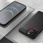 Carbon Case TPU dėklas iPhone 13 Pro Max – juodas