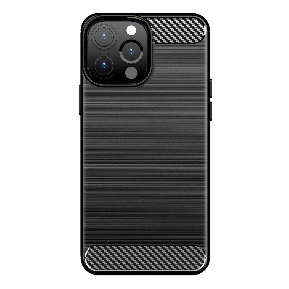 Carbon Case TPU dėklas iPhone 13 Pro Max – juodas