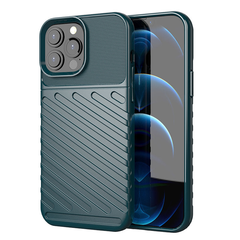 Thunder Case TPU dėklas iPhone 13 Pro Max – žalias