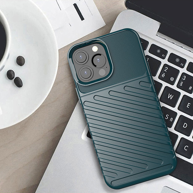 Thunder Case TPU dėklas iPhone 13 Pro Max – žalias