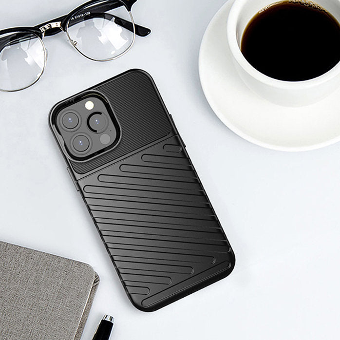 Thunder Case TPU dėklas iPhone 13 Pro Max – juodas