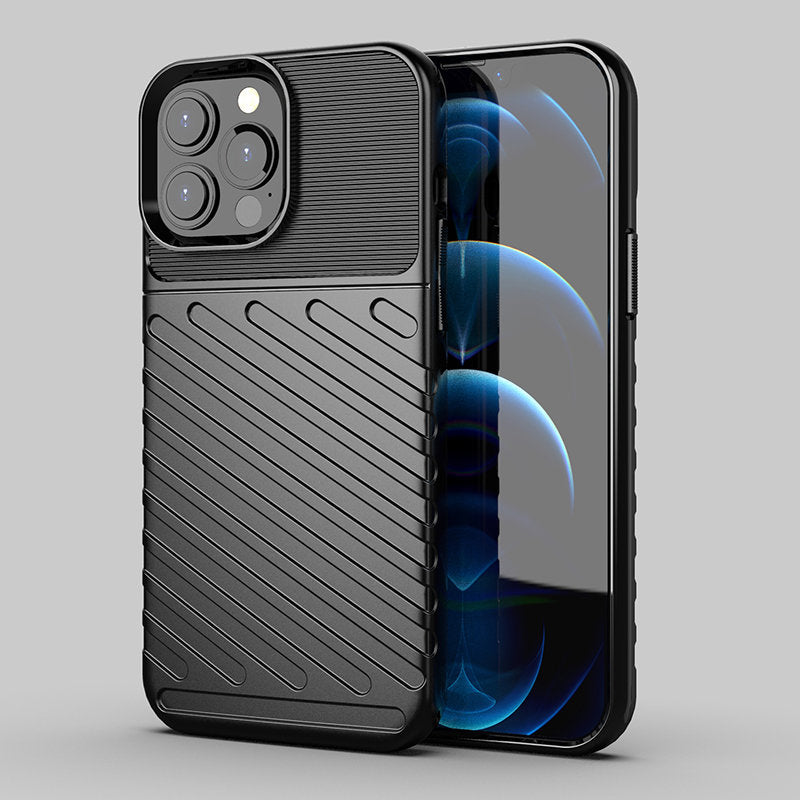 Thunder Case TPU dėklas iPhone 13 Pro Max – juodas