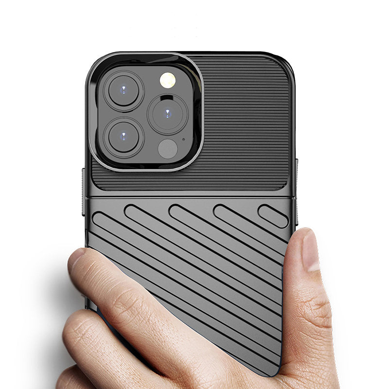 Thunder Case TPU dėklas iPhone 13 Pro Max – juodas