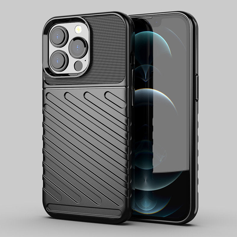 Thunder Case tvirtas TPU dėklas iPhone 13 Pro – juodas