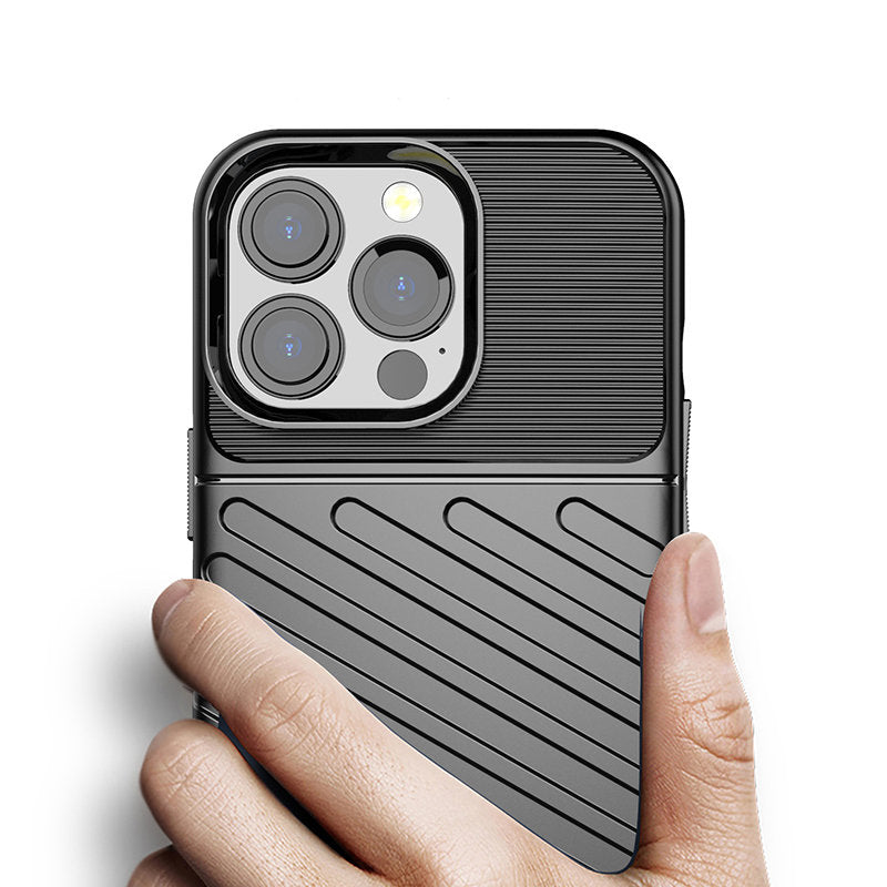 Thunder Case tvirtas TPU dėklas iPhone 13 Pro – juodas