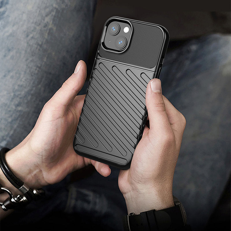 Thunder Case tvirtas TPU dėklas iPhone 13 mini – mėlynas
