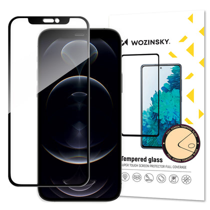 Wozinsky grūdintas stiklas iPhone 16e / 14 / 13 Pro / 13 – juodas