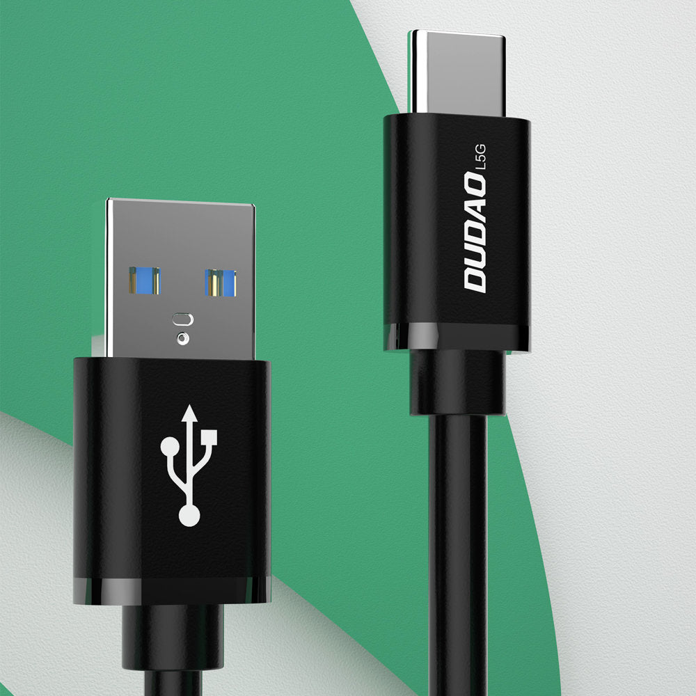 Dudao laidas USB - USB Type C Super Fast Charge 1 m juodas (L5G-Black)