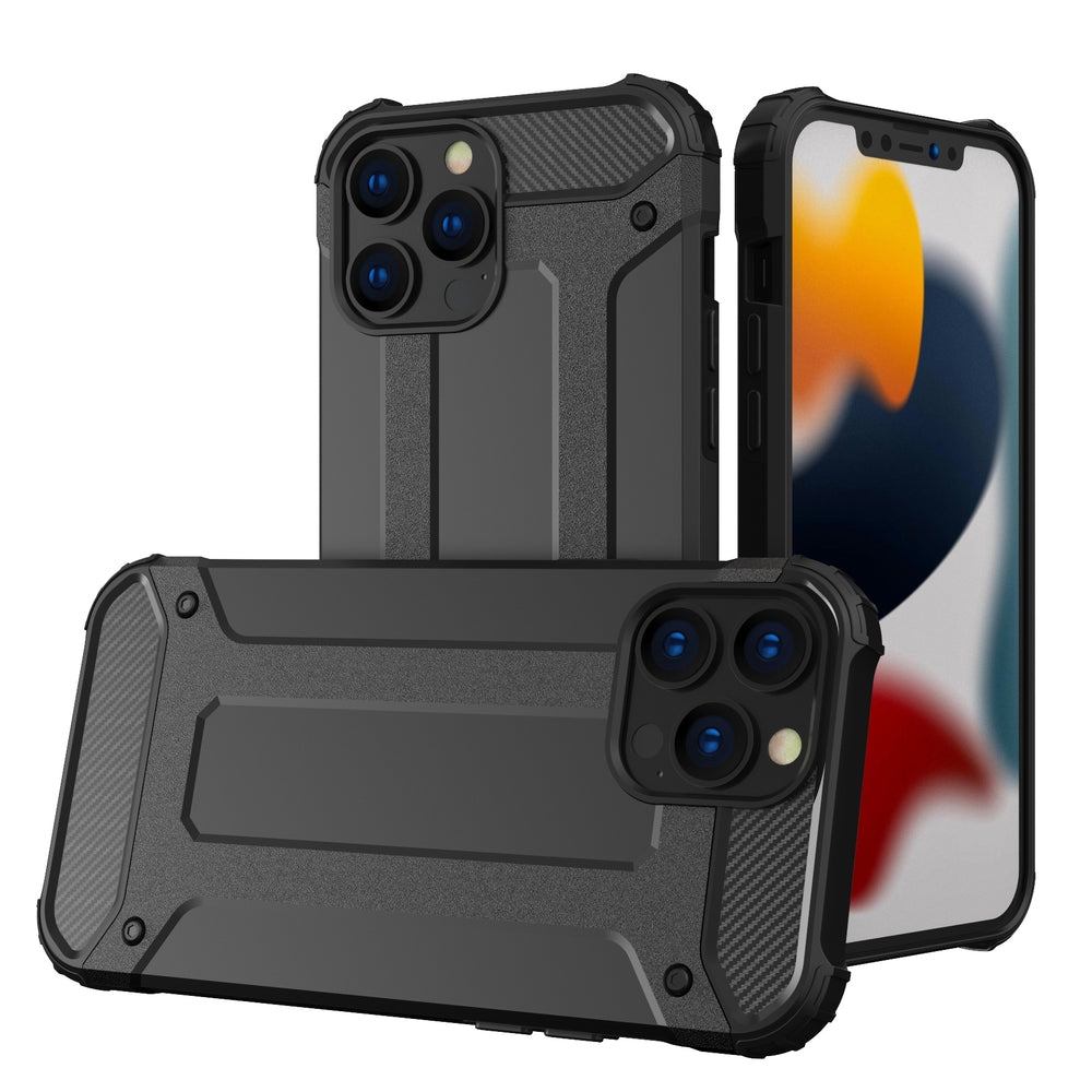 Hybrid Armor dėklas iPhone 13 Pro Max – juodas