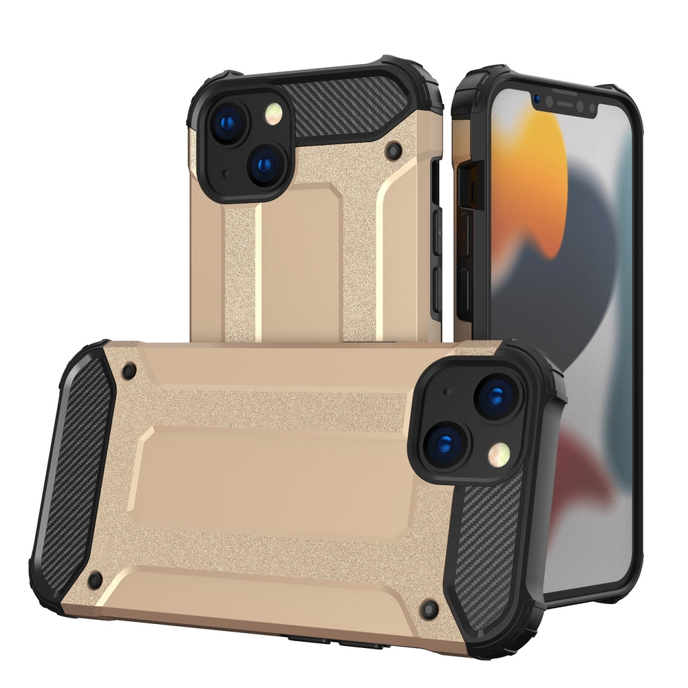 Hybrid Armor apsauginis dėklas iPhone 13 – auksinis