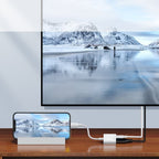Joyroom S-H141 Lightning (vyriškas) – HDMI FullHD 1080p 60Hz (moteris) / Lightning (moteriškas) adapteris – baltas -- USB...