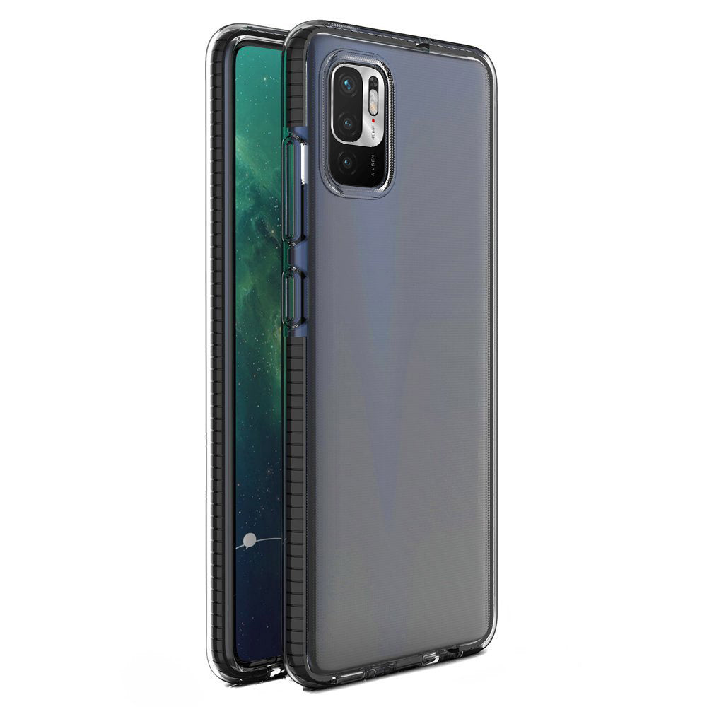 Skaidrus TPU dėklas Redmi Note 10 5G / Poco M3 Pro – juodas -- Xiaomi Poco M3 Pro