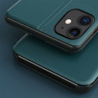 Eco Leather View dėklas iPhone 13 Pro Max – juodas