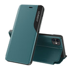 Eco Leather View dėklas iPhone 13 Pro Max – žalias